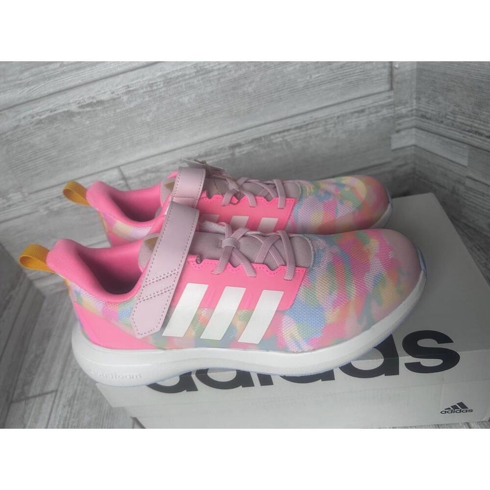 Adidas FortaRun 2.0 EL K Kids Running Shoes Size 7 US Pink Multicolor GZ9752 New